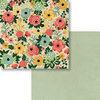Fancy Pants Designs - Burlap and Bouquets Collection - 12 x 12 Double Sided Paper - Fresh Bouquet