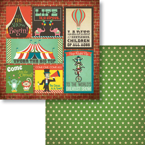 Fancy Pants Designs - Everyday Circus Collection - 12 x 12 Double Sided Paper - Posters