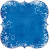 Fancy Pants Designs - Frosted Collection - Christmas - 12 x 12 Die Cut Paper - Bracket Blue Snow , BRAND NEW