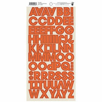 Fancy Pants Designs - True Friend Collection - Cardstock Stickers - Alphabet - Orange