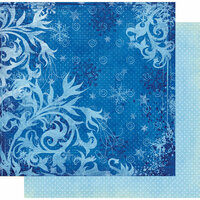 Fancy Pants Designs - Frosted Collection - Christmas - 12 x 12 Double Sided Paper - Winters Chill , BRAND NEW