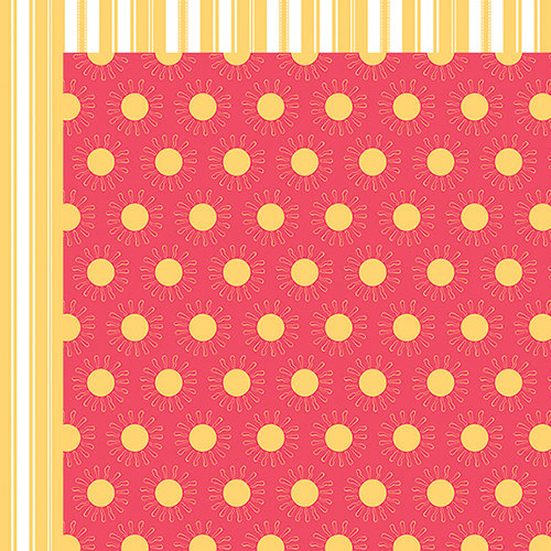 Fancy Pants Designs - Summer Sun Collection - 12 x 12 Double Sided Paper - Sunshine