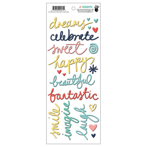 Fancy Pants Designs - Happy Place Collection - Puffy Stickers - Script Words
