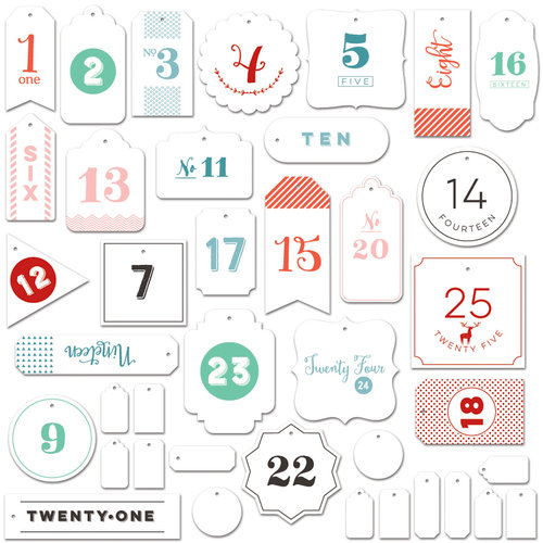 Fancy Pants Designs - Wish Season Collection - Christmas - Countdown Labels Pack