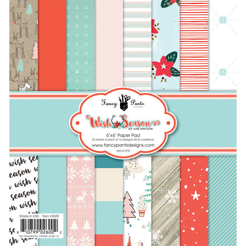 Fancy Pants Designs - Wish Season Collection - Christmas - 6 x 6 Paper Pad