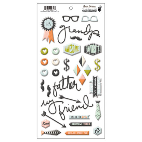 Fancy Pants Designs - Good Fellows Collection - Puffy Stickers - Design