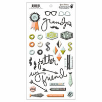 Fancy Pants Designs - Good Fellows Collection - Puffy Stickers - Design