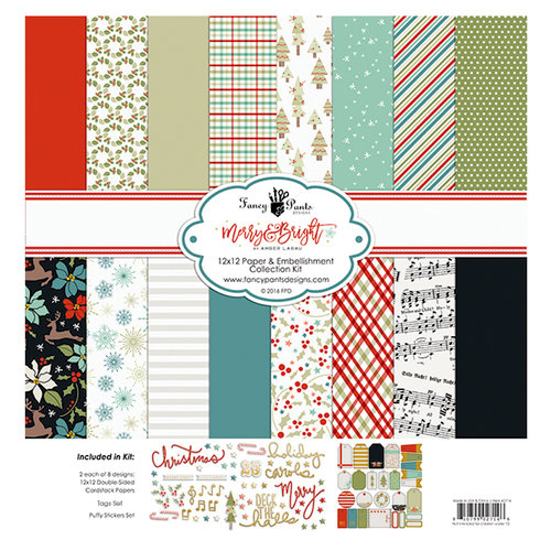 Fancy Pants Designs - Merry and Bright Collection - Christmas - 12 x 12 Collection Kit