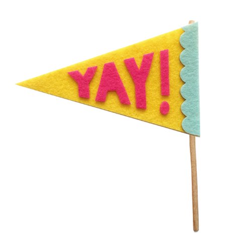 Fancy Pants Designs - Craft Edition Collection - Felt Pennant - Yay
