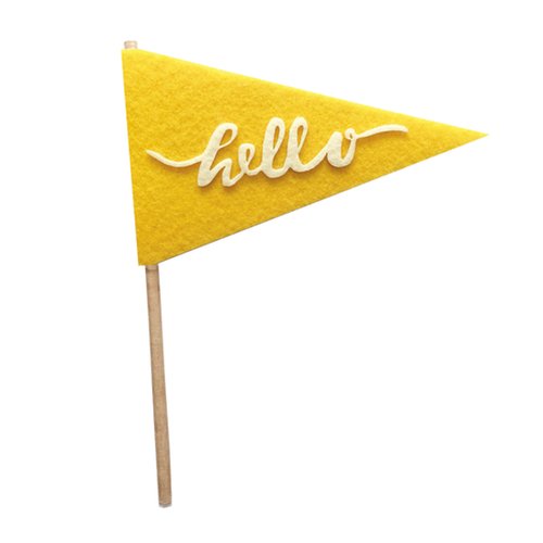 Fancy Pants Designs - Craft Edition Collection - Felt Pennant - Hello