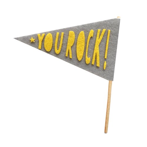 Fancy Pants Designs - Craft Edition Collection - Felt Pennant - You Rock
