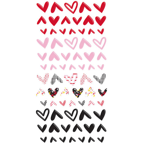 Fancy Pants Designs - Sweet Nothings Collection - Puffy Stickers - Hearts