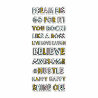 Fancy Pants Designs - Dream Big Collection - Puffy Stickers - Sentiment