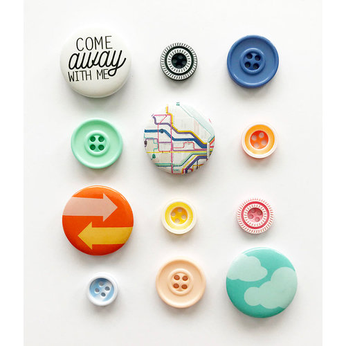Fancy Pants Designs - On Our Way Collection - Buttons with Flair