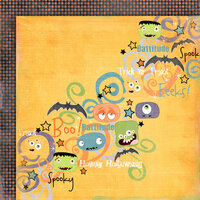 Fancy Pants Designs - Trick or Treat Collection - Halloween - 12 x 12 Double Sided Paper - Ghoul Talk