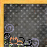 Fancy Pants Designs - Trick or Treat Collection - Halloween - 12 x 12 Double Sided Paper - Great Pumpkin