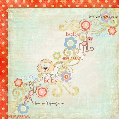 Fancy Pants Designs - Little Sprout Collection - 12 x 12 Double Sided Paper - New Arrival