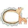 Fancy Pants Designs - Little Sprout Collection - Glitter Cuts Transparencies - Giraffe Frame