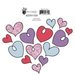 Fancy Pants Designs - Dancing Girl Collection - Glitter Cuts Transparencies - Heart of Hearts , CLEARANCE