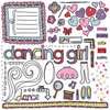 Fancy Pants Designs - Dancing Girl Collection - Rub Ons, CLEARANCE