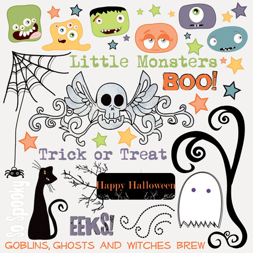 Fancy Pants Designs - Trick or Treat Collection - Halloween - Rub Ons, CLEARANCE