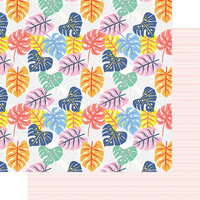 Fancy Pants Designs - Vitamin Sea Collection - 12 x 12 Double Sided Paper - Tropical Leaves
