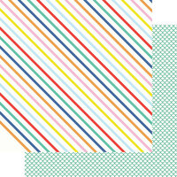 Fancy Pants Designs - Vitamin Sea Collection - 12 x 12 Double Sided Paper - Happy Stripes