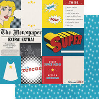 Fancy Pants Designs - Sidekick Optional Collection - 12 x 12 Double Sided Paper - Hero Cut-Apart