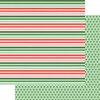 Fancy Pants Designs - Wishmas Collection - 12 x 12 Double Sided Paper - Christmas Stripes