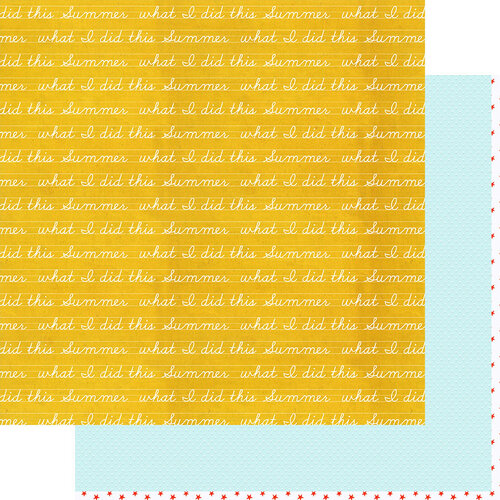 Fancy Pants Designs - Simply Summer Collection - 12 x 12 Double Sided Paper - Write It Down