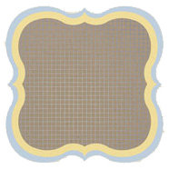 Fancy Pants Designs - Kraft Kuts Collection - 12 x 12 Die Cut Paper - Blue Yellow Grid