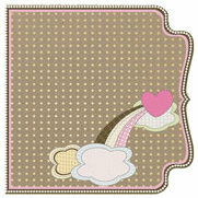 Fancy Pants Designs - Kraft Kuts Collection - 12 x 12 Die Cut Paper - Half Bracket Rainbow