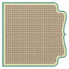 Fancy Pants Designs - Kraft Kuts Collection - 12 x 12 Die Cut Paper - Turquoise Grid, CLEARANCE