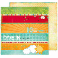 Fancy Pants Designs - Summer Soiree Collection - 12 x 12 Double Sided Paper - Strips