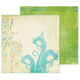 Fancy Pants Designs - Summer Soiree Collection - 12 x 12 Double Sided Paper - Wave