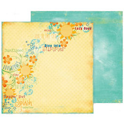 Fancy Pants Designs - Summer Soiree Collection - 12 x 12 Double Sided Paper - Sunkissed, CLEARANCE