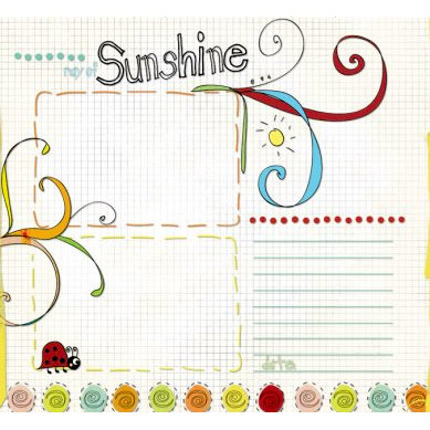 Fancy Pants Designs - On A Whimsey Collection - 12 x 12 Transparency - Ray of Sunshine