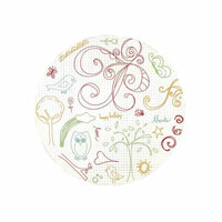 Fancy Pants Designs - On a Whimsey Collection - 10 x 10 Clear Acrylic Circle Stamps