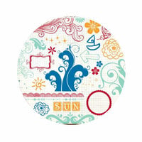 Fancy Pants Designs - Summer Soiree Collection - 10 x 10 Clear Acrylic Circle Stamps, CLEARANCE