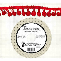 Fancy Pants Designs - Summer Soiree Collection - Ball Trim Ribbon - 25 Yards - Red, CLEARANCE