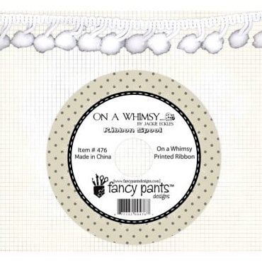 Fancy Pants Designs - On A Whimsey Collection - Ball Trim Ribbon - 25 Yards - White