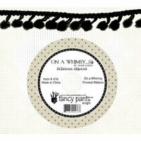 Fancy Pants Designs - On A Whimsey Collection - Ball Trim Ribbon - 25 Yards - Black, CLEARANCE