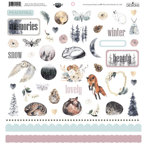 Fancy Pants Designs - Frosted Forest Collection - 12 x 12 Sticker Sheet