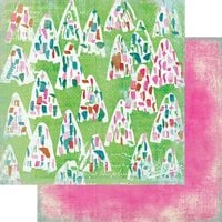 Fancy Pants Designs - Fruitcake And Tinsel Collection - 12 x 12 Double Sided Paper - Pleasing Pines