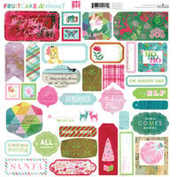Fancy Pants Designs - Fruitcake And Tinsel Collection - 12 x 12 Sticker Sheet