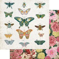 Fancy Pants Designs - Apothecary Collection - 12 x 12 Double Sided Paper - Wings Of Wonder