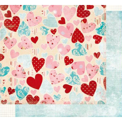 Fancy Pants Designs - Splendid Collection - 12 x 12 Double Sided Paper - Queen of Hearts