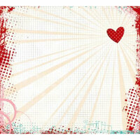 Fancy Pants Designs - Splendid Collection - 12 x 12 Transparency - Glowing Heart, CLEARANCE