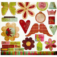 Fancy Pants Designs - Happy Holidays Collection - 12 x 12 Die Cuts - Titles and Tags, CLEARANCE