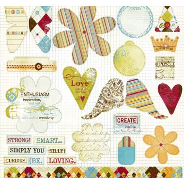 Fancy Pants Designs - All Fall Collection - 12 x 12 Die Cuts - Titles and Tags, CLEARANCE